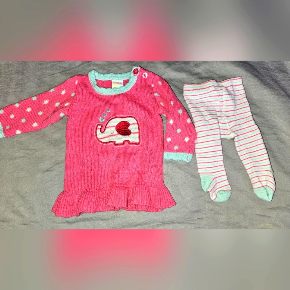 Healthtex Baby Sweater Dress Set